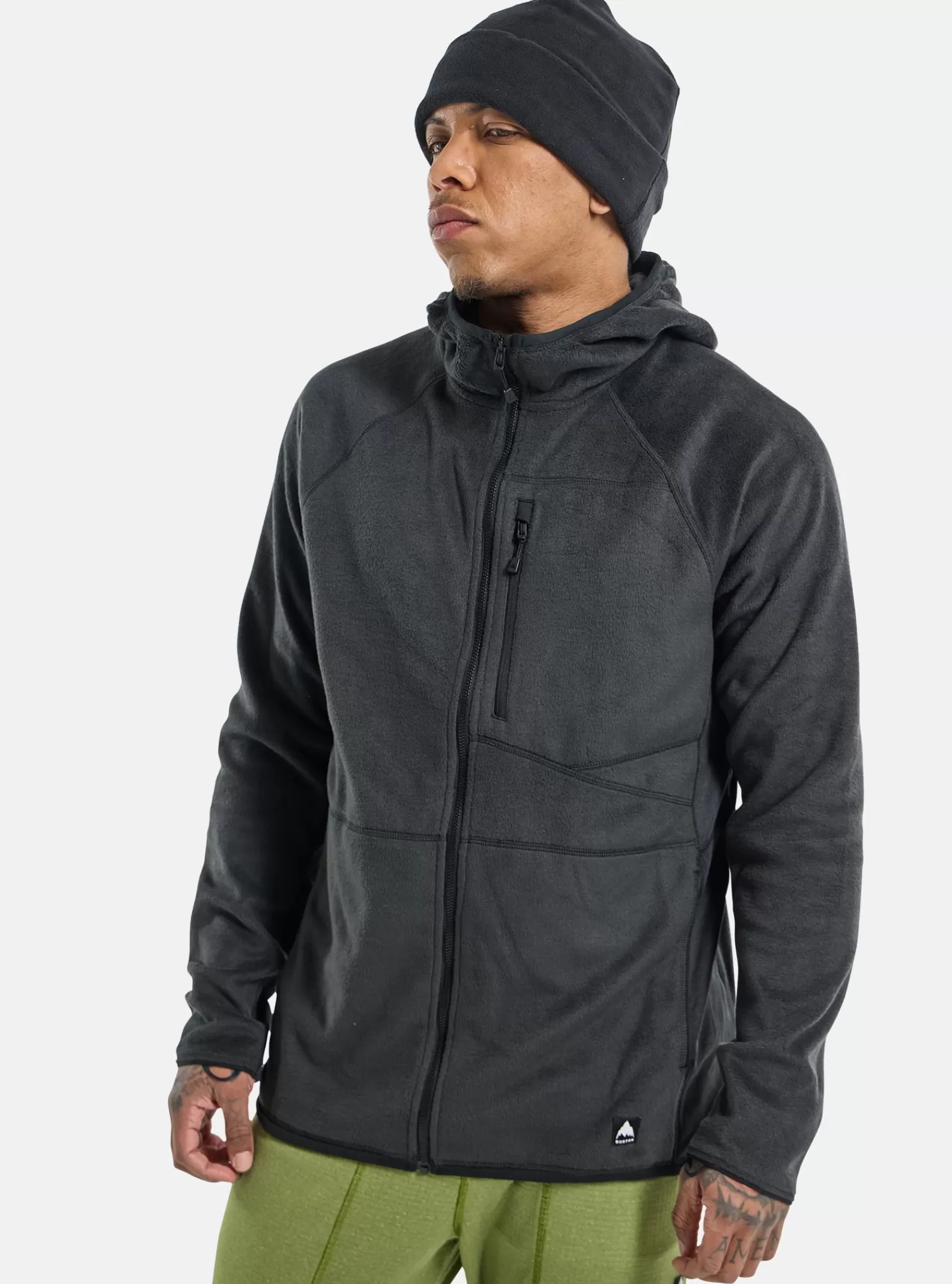 Burton Men's Stockrun Warmest Hooded Full-Zip Fleece